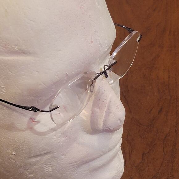 CHARMANT CH8600E BL Titanium Womens Rimless Eyeglasses 99-19-140 - Picture 12 of 13